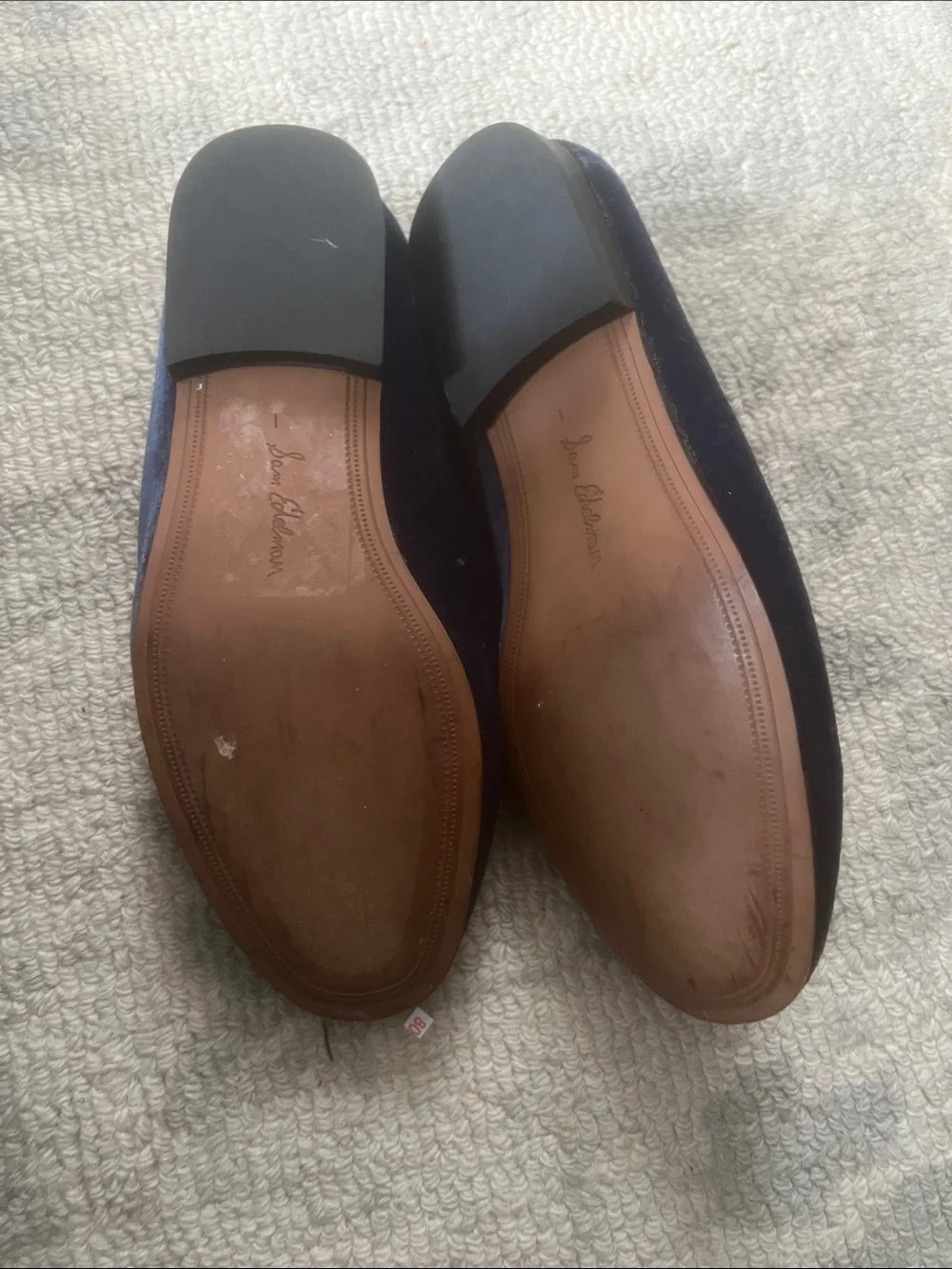 Sam Edelman Navy Velvet Horsebit Loafers - Kids